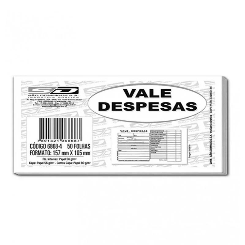 VALE DESPESA SAO DOMINGOS BLOC